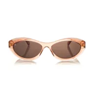ANTIPAROS IN CRYSTAL PEACH WITH STONE BROWN LENSES
