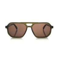 KYTHNOS IN OLIVE GREEN WITH STONE BROWN LENSES