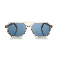 KYTHNOS IN CRYSTAL BEIGE WITH AEGEAN BLUE LENSES